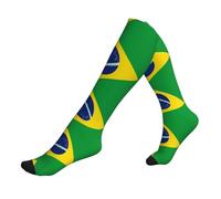 GaxfjRu Brazilian flag Compression Socks for Men and Women - Support for Everyday Wear, Diabetic and Neuropathy Socks