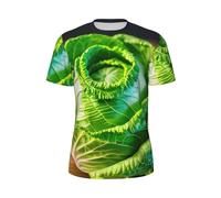 GaxfjRu Bright Cabbage Men's Quick-Dry Dry Fit T-Shirts - Moisture Wicking Athletic Shirts, Short Sleeve Gym Shirts for Workouts Black
