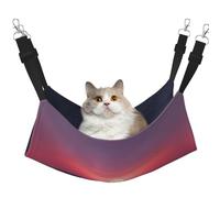 GaxfjRu Bright Moon At Sea Hippie Adjustable Cat Bed Hammock Perch For Window, Cozy Velvet Pet Sleeper And Lounge For Kittens