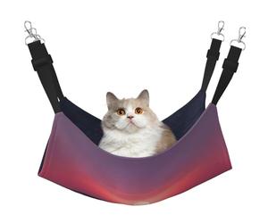 GaxfjRu Bright Moon At Sea Hippie Adjustable Cat Bed Hammock Perch For Window, Cozy Velvet Pet Sleeper And Lounge For Kittens