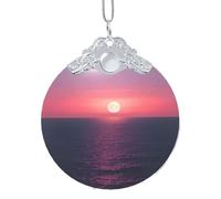 GaxfjRu Bright Moon At Sea Hippie Xmas Home Decorations Ornaments, Hanging Christmas Tree Gift Pendant For Holiday Cheer