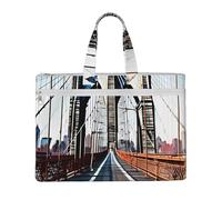 GaxfjRu Brooklyn Bridge print Tote Bag Canvas Laptop Bag for Women Casual Work Bags for Travel, Office, College