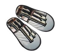 GaxfjRu Brooklyn Bridge s Plush Winter Slippers for Indoor Use, Soft Warm House Slippers for Guests and Home Comfort Unisex