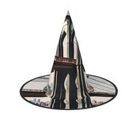 GaxfjRu Brooklyn Bridge S Print Halloween Witch Hat, Witch Costume Accessory For Halloween Cosplay Party Holiday Decoration 3pcs
