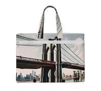 GaxfjRu Brooklyn Bridge s print Tote Bag Canvas Laptop Bag for Women Casual Work Bags for Travel, Office, College