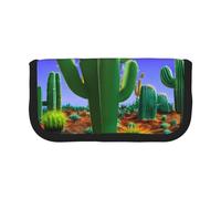 GaxfjRu Cactus Desert Cute Dot Canvas Pencil Pouch Organized Storage for Picnics & Daily Use Makeup Pouch, Pencil Holder