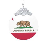 GaxfjRu California State Flag Xmas Home Decorations Ornaments, Hanging Christmas Tree Gift Pendant For Holiday Cheer