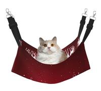 GaxfjRu Christmas Winter Landscape Deer Adjustable Cat Bed Hammock Perch For Window, Cozy Velvet Pet Sleeper And Lounge For Kittens