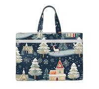 GaxfjRu Christmas Winter Landscape Deer print Tote Bag Canvas Laptop Bag for Women Casual Work Bags for Travel, Office, College