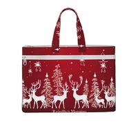 GaxfjRu Christmas Winter Landscape Deer print Tote Bag Canvas Laptop Bag for Women Casual Work Bags for Travel, Office, College