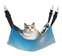 GaxfjRu Clear Sky Wave Beach Adjustable Cat Bed Hammock Perch For Window, Cozy Velvet Pet Sleeper And Lounge For Kittens