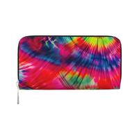 GaxfjRu Color Tie Dye Print Small Leather Wallet for Women, Ladies Credit Card Holder Women's Pocket Purse