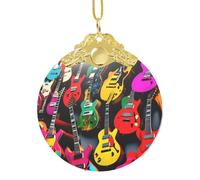 GaxfjRu Colorful Guitar Xmas Home Decorations Ornaments, Hanging Christmas Tree Gift Pendant For Holiday Cheer