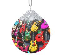 GaxfjRu Colorful Guitar Xmas Home Decorations Ornaments, Hanging Christmas Tree Gift Pendant For Holiday Cheer