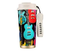 GaxfjRu Colorful Guitars 20 Oz with Lid, Vacuum Insulated Stainless Steel Coffee Mug, Tumbler for Hot and Cold Drinks