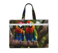 GaxfjRu Colorful Parrots On Tree print Tote Bag Canvas Laptop Bag for Women Casual Work Bags for Travel, Office, College