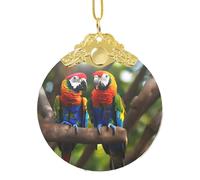 GaxfjRu Colorful Parrots On Tree Xmas Home Decorations Ornaments, Hanging Christmas Tree Gift Pendant For Holiday Cheer
