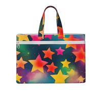 GaxfjRu Colorful Rainbow Stars print Tote Bag Canvas Laptop Bag for Women Casual Work Bags for Travel, Office, College