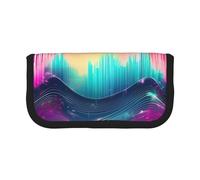 GaxfjRu Cool Music Sound Wave Cute Dot Canvas Pencil Pouch Organized Storage for Picnics & Daily Use Makeup Pouch, Pencil Holder