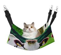 GaxfjRu Cow Patterns Adjustable Cat Bed Hammock Perch For Window, Cozy Velvet Pet Sleeper And Lounge For Kittens