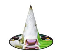 GaxfjRu Cow Patterns Print Halloween Witch Hat, Witch Costume Accessory For Halloween Cosplay Party Holiday Decoration 3pcs