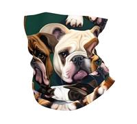 GaxfjRu cute english bulldog print Cooling Multi Use Neck Gaiter Men's and Women's Summer Face Mask for Working, Running Sports