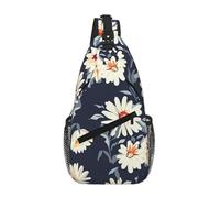 GaxfjRu Daisy print Small Sling Backpack Crossbody Sling Bag, Chest Bag Daypack Fanny Pack for Outdoors