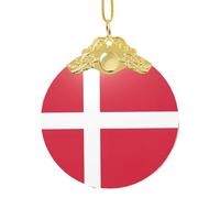 GaxfjRu Danish Flag Xmas Home Decorations Ornaments, Hanging Christmas Tree Gift Pendant For Holiday Cheer