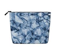 GaxfjRu dark blue marble print Travel Makeup Bag Toiletry Bag akeUp Purse Pouch with Zipper Makeup Organizer for Women, Black, One Size