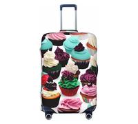 GaxfjRu Delicious Cupcakes Print Suitcase Cover Protector Travel Luggage Cover Suitcase Washable Baggage Covers Anti-Scratch