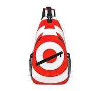GaxfjRu design target print Small Sling Backpack Crossbody Sling Bag, Chest Bag Daypack Fanny Pack for Outdoors
