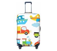 GaxfjRu Diversified Transportation Print Suitcase Cover Protector Travel Luggage Cover Suitcase Washable Baggage Covers Anti-Scratch