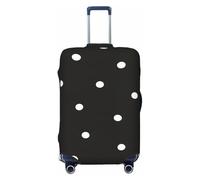 GaxfjRu Dot Black & White Print Suitcase Cover Protector Travel Luggage Cover Suitcase Washable Baggage Covers Anti-Scratch