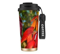 GaxfjRu Fall Red Leaves and Fruits 20 Oz with Lid, Vacuum Insulated Stainless Steel Coffee Mug, Tumbler for Hot and Cold Drinks