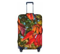GaxfjRu Fall Red Leaves and Fruits Print Suitcase Cover Protector Travel Luggage Cover Suitcase Washable Baggage Covers Anti-Scratch
