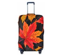 GaxfjRu Fall Red Leaves Print Suitcase Cover Protector Travel Luggage Cover Suitcase Washable Baggage Covers Anti-Scratch
