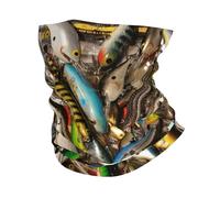 GaxfjRu Fishing Bait print Cooling Multi Use Neck Gaiter Men's and Women's Summer Face Mask for Working, Running Sports