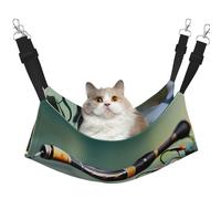 GaxfjRu Fishing Rod Adjustable Cat Bed Hammock Perch For Window, Cozy Velvet Pet Sleeper And Lounge For Kittens