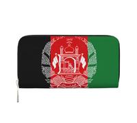 GaxfjRu Flag of Afghanistan print Men's Vintage Look Leather Long Wallet Checkbook Wallets,Ladies Credit Card Holder
