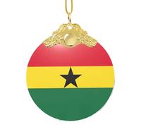 GaxfjRu Flag Of Ghana Xmas Home Decorations Ornaments, Hanging Christmas Tree Gift Pendant For Holiday Cheer
