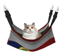 GaxfjRu Flag Of Hawaii American Adjustable Cat Bed Hammock Perch For Window, Cozy Velvet Pet Sleeper And Lounge For Kittens