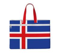 GaxfjRu Flag of Iceland print Tote Bag Canvas Laptop Bag for Women Casual Work Bags for Travel, Office, College