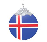 GaxfjRu Flag Of Iceland Xmas Home Decorations Ornaments, Hanging Christmas Tree Gift Pendant For Holiday Cheer
