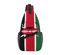 GaxfjRu Flag of Kenya print Crossbody Bag for Women Men Sling Bag for Travel Hiking Crossbody Sling Backpack
