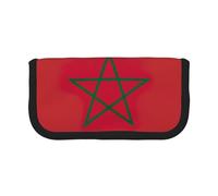 GaxfjRu Flag of Morocco Cute Dot Canvas Pencil Pouch Organized Storage for Picnics & Daily Use Makeup Pouch, Pencil Holder