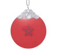 GaxfjRu Flag Of Morocco Xmas Home Decorations Ornaments, Hanging Christmas Tree Gift Pendant For Holiday Cheer
