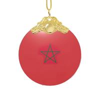 GaxfjRu Flag Of Morocco Xmas Home Decorations Ornaments, Hanging Christmas Tree Gift Pendant For Holiday Cheer