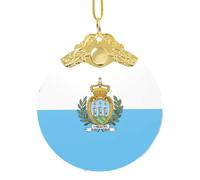 GaxfjRu Flag Of San Marino Xmas Home Decorations Ornaments, Hanging Christmas Tree Gift Pendant For Holiday Cheer