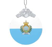 GaxfjRu Flag Of San Marino Xmas Home Decorations Ornaments, Hanging Christmas Tree Gift Pendant For Holiday Cheer