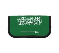 GaxfjRu Flag of Saudi Arabia Cute Dot Canvas Pencil Pouch Organized Storage for Picnics & Daily Use Makeup Pouch, Pencil Holder